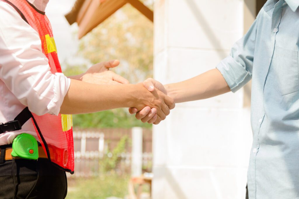 home watch concierge meeting contractor for client