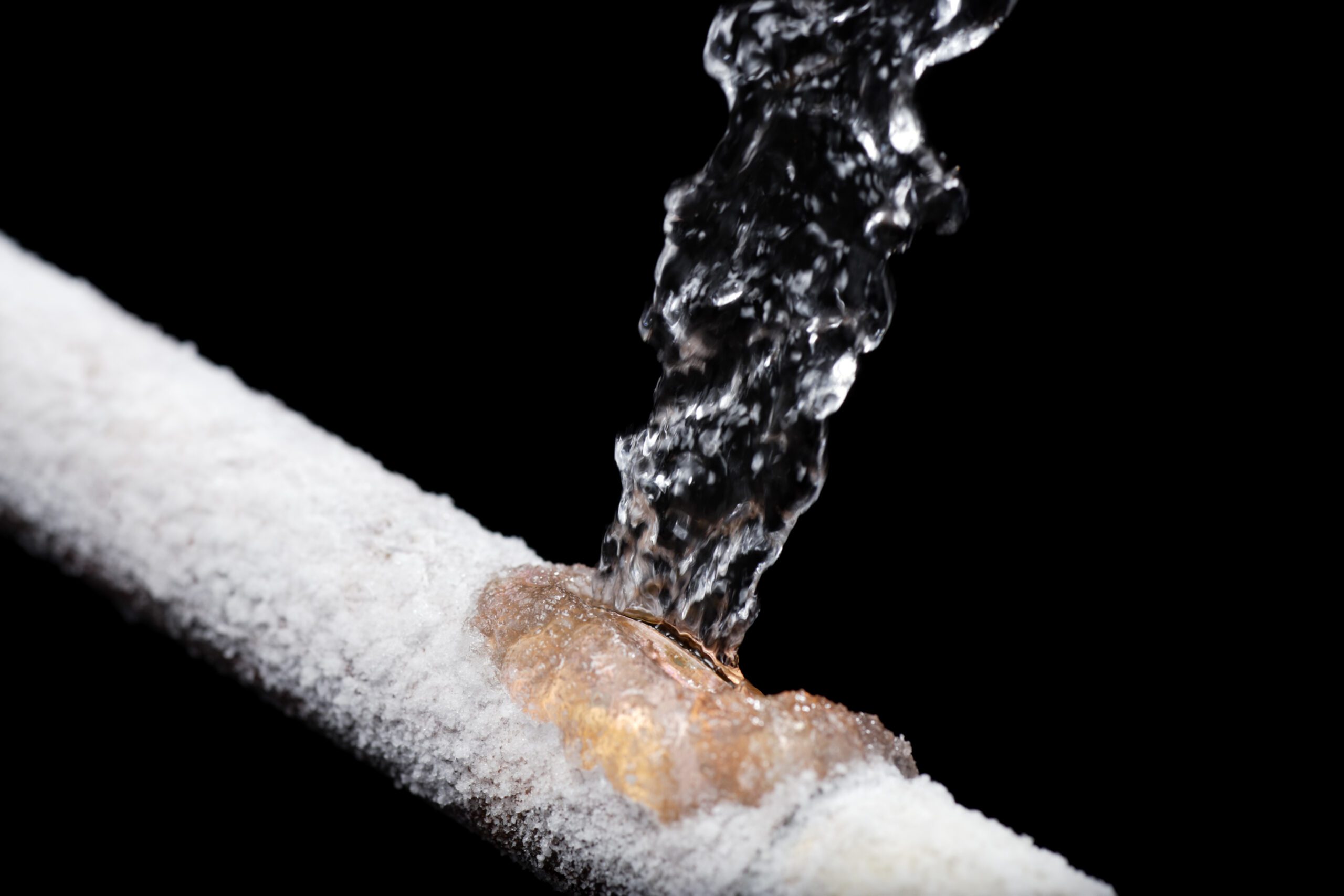 Home watch check finding frozen pipes in emergency situation